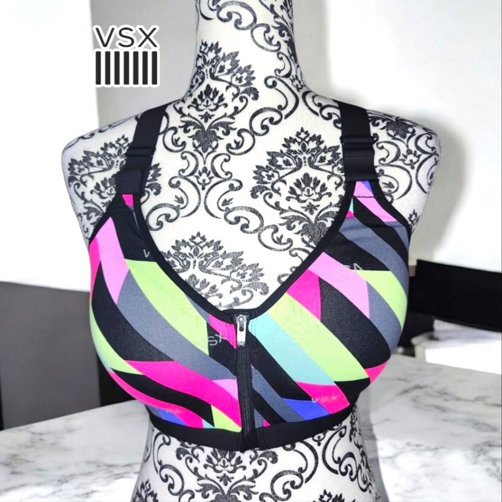 VSX Colorful Front Closure Sports Bra - 34D